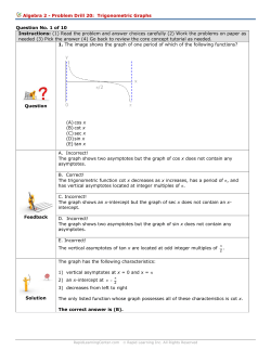 Algebra 2 - Problem Drill 20: Trigonometric Graphs Question No. 1