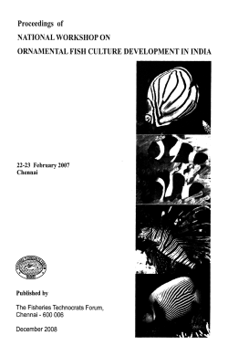 Proceedings of NATIONAL WORKSHOP ON OIRNAMENTAL FISH