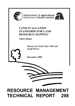 Land evaluation standards for land resource mapping