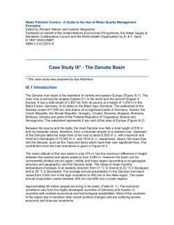 Case Study IX* - The Danube Basin