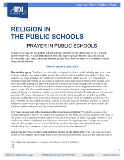Prayer in Public Schools