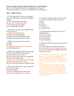 Ocean Layering: Density, Salinity, Temperature, and