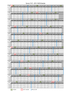 Suncor (7x7) - 2015 Shift Schedule