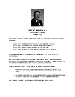 BIO - Wyoming Coaches Association