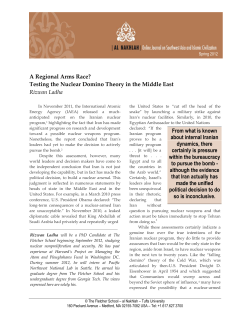 A Regional Arms Race? Testing the Nuclear Domino Theory in the