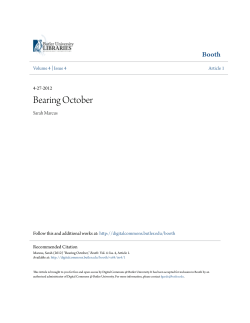 Bearing October - Digital Commons @ Butler University