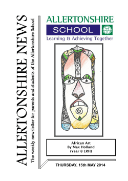 T he w eekly newsletter for paren ts an d studen ts of the