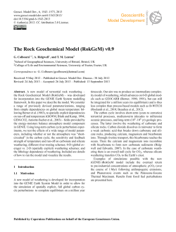 The Rock Geochemical Model (RokGeM) v0.9