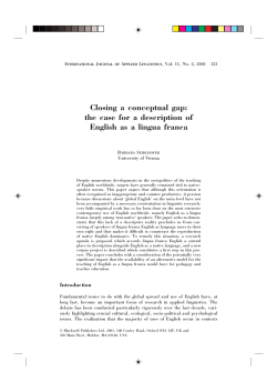 Closing a conceptual gap: the case for a