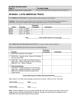 SPANISH / LATIN AMERICAN TRACK