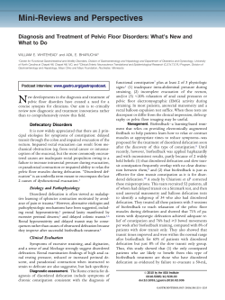 Mini-Reviews and Perspectives