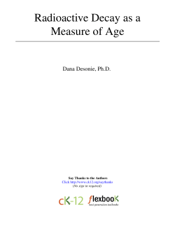 Radioactive Decay as a Measure of Age