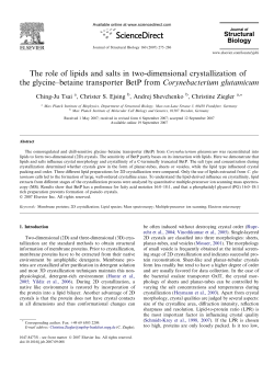 The role of lipids and salts in two-dimensional crystallization of the