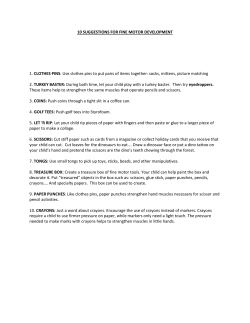 10 Suggestions for Fine Motor Develoment