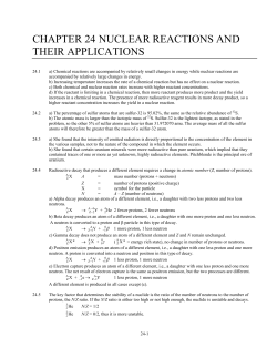chapter 24 nuclear reactions and their applications