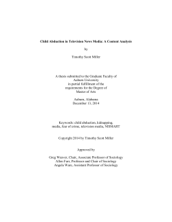 i Child Abduction in Television News Media: A