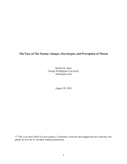 The Face of The Enemy: Images, Stereotypes, and Perception of