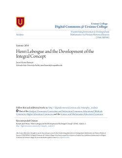 Henri Lebesgue and the Development of the Integral Concept