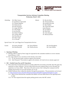 March 7, 2012 - TAMU Transportation Service