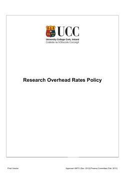 Overhead Rates Policy