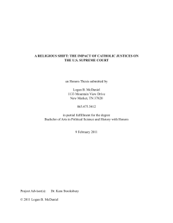 A RELIGIOUS SHIFT: THE IMPACT OF CATHOLIC JUSTICES ON