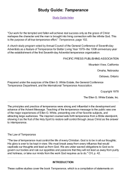 Study Guide: Temperance