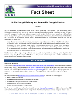 DoD`s Energy Efficiency and Renewable Energy Initiatives