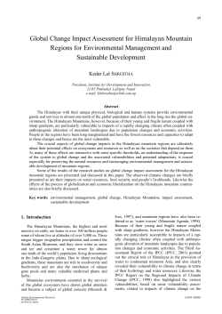 Global Change Impact Assessment for Himalayan Mountain