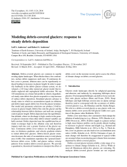 Modeling debris-covered glaciers: response to