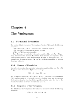 Chapter 4 The Variogram
