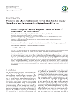 Synthesis and Characterization of Flower