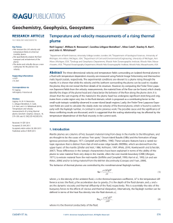 Temperature and velocity measurements of a rising thermal plume