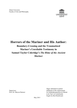 Horrors of the Mariner and His Author