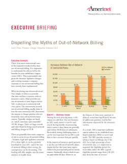 Dispelling the Myths of Out-of-Network Billing