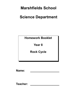 Marshfields School Science Department