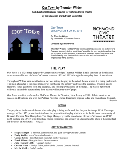Our Town by Thornton Wilder