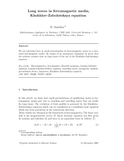 Long waves in ferromagnetic media, Khokhlov