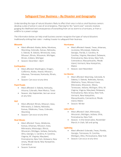 Safeguard Your Business – By Disaster and Geography