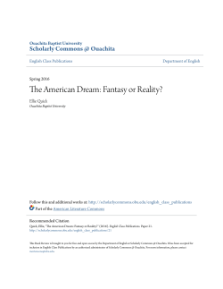 The American Dream: Fantasy or Reality?