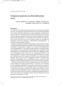 Temporal patterns in diversification rates