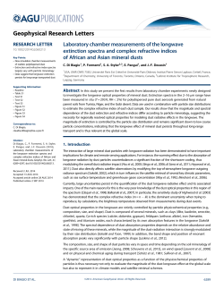 Laboratory chamber measurements of the longwave extinction