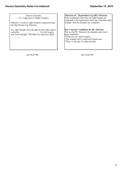 Honors Geometry Notes 4.6.notebook