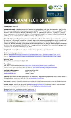 Program Name: Open Line Program Description: There are times in