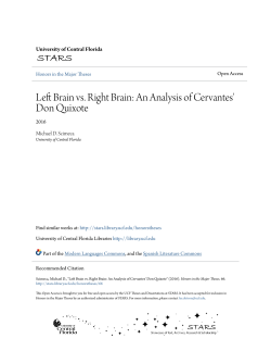 Left Brain vs. Right Brain: An Analysis of Cervantes` Don Quixote
