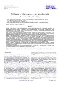 Collisions of inhomogeneous pre