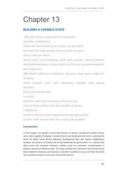 Building a Capable Developmental State