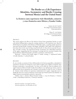 The Border as a Life Experience: Identities