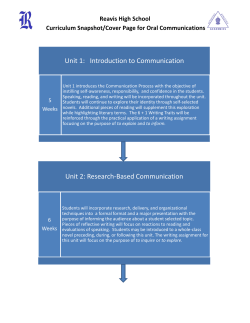 Oral Communication and Critical Thinking