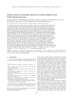 Surface ocean pCO2 seasonality and seaair CO2 flux estimates for