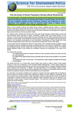 How the Scale of Human Population Density affects Biodiversity